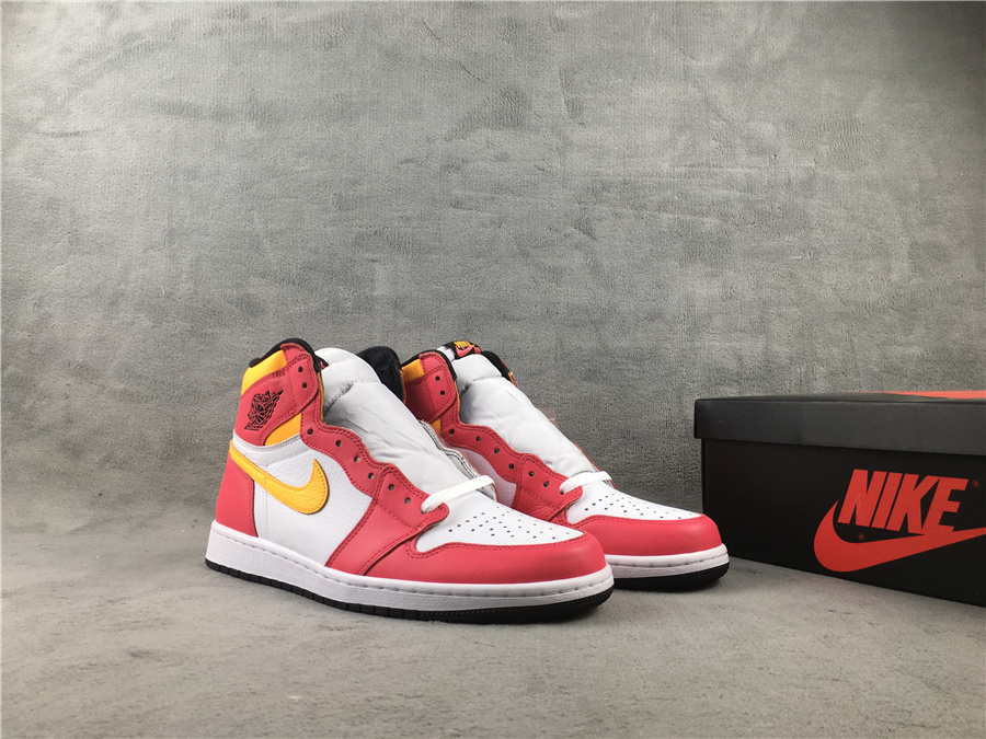 2021 Air Jordan 1 High White Red Yellow Shoes